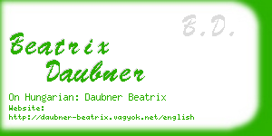 beatrix daubner business card